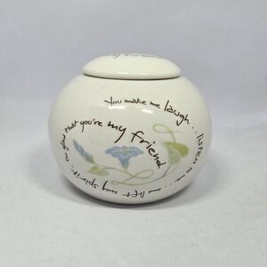 LIFE IS A CIRCLE Carson Round Tealight Candle Holder & Lid  Live Laugh Love